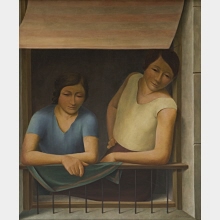 Two Girls at the Window